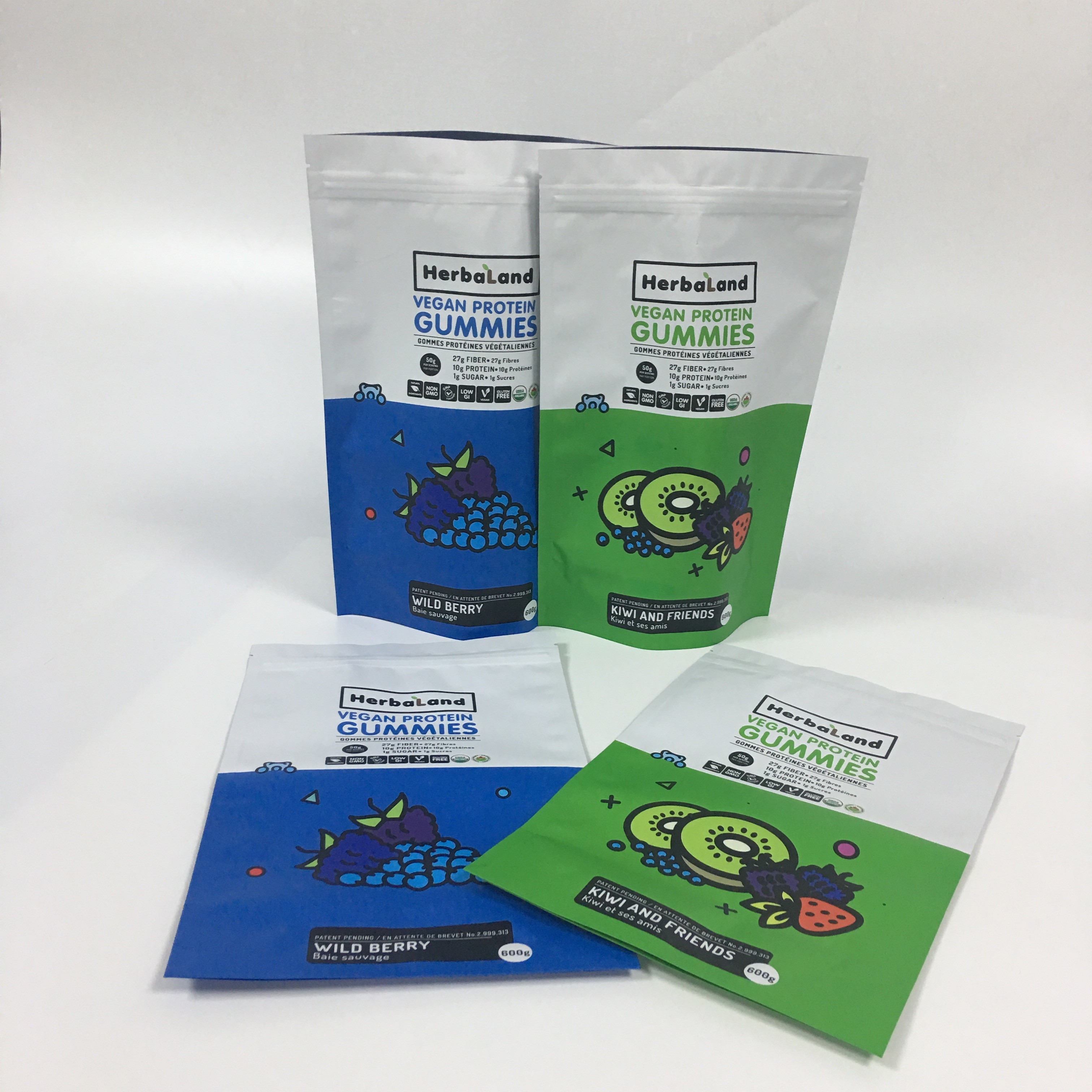 Hurtownia matowych, odpornych na zapach folii aluminiowych, opakowań stojących, jadalnych, mylarowych plastikowych toreb