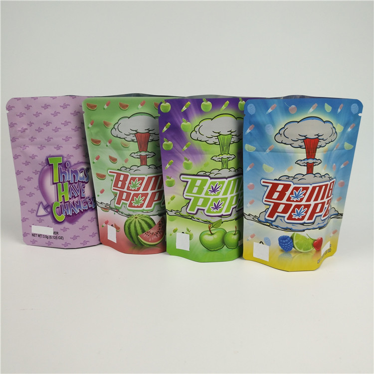 3.5G Weed Mylar Ziplock Torby Materiał laminowany Food Grade