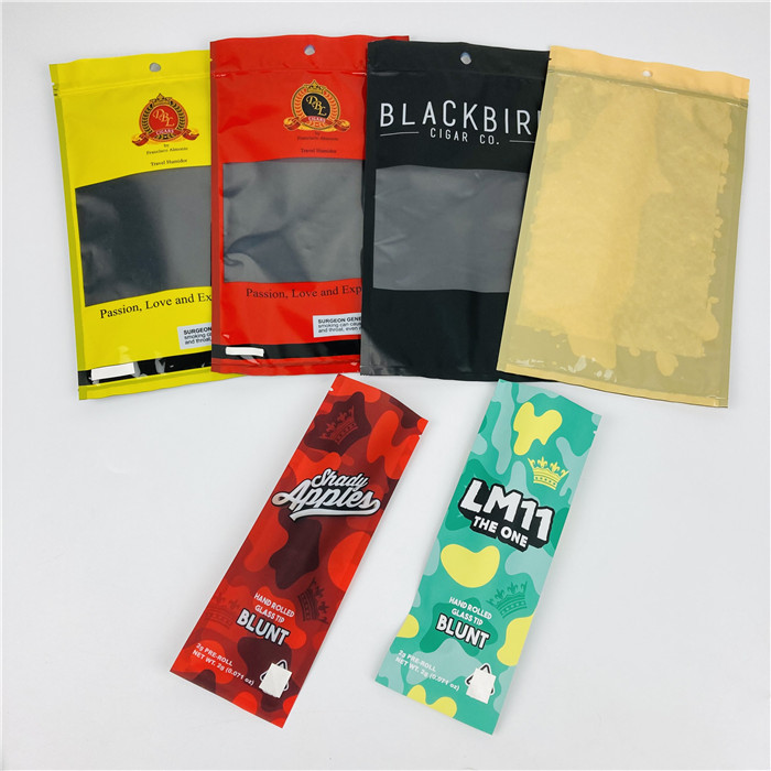 AL 0.7C MOPP VMPET Rolling Tobacco Pouch Cmyk 200mic For Fronto Leaf