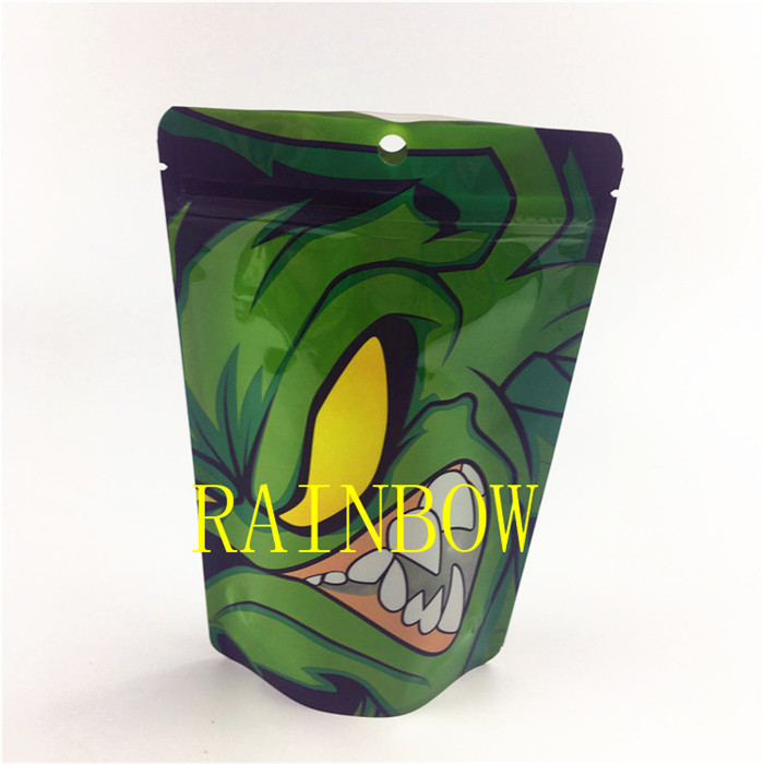 200 sztuk MOQ druk cyfrowy 7g dziecięca zgrzewana folia aluminiowa jadalne torby mylarowe z niestandardowym LOGO