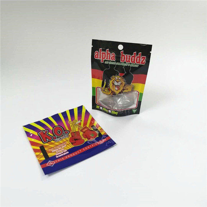 CMYK 160mic Foliowe torby do pakowania laminowanego AL 0,7C THC Gummy Mylar Bags