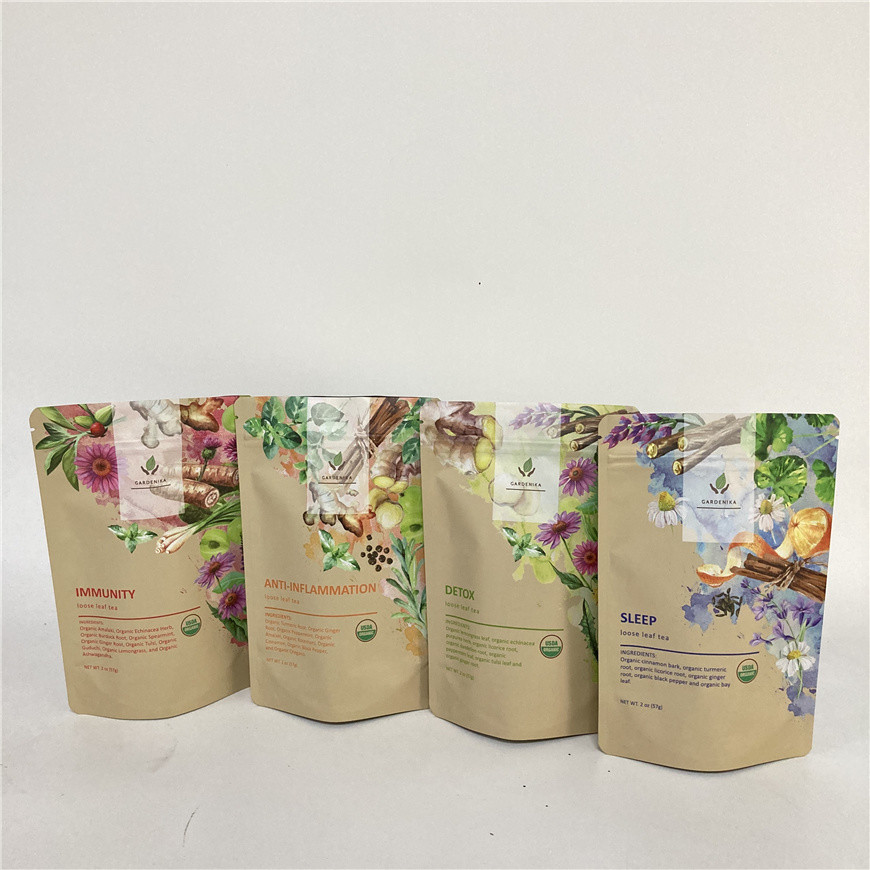 Cmyk 1.2C MPET Stand Up Zipper Pouch 1.5C PA na herbatę / kawę