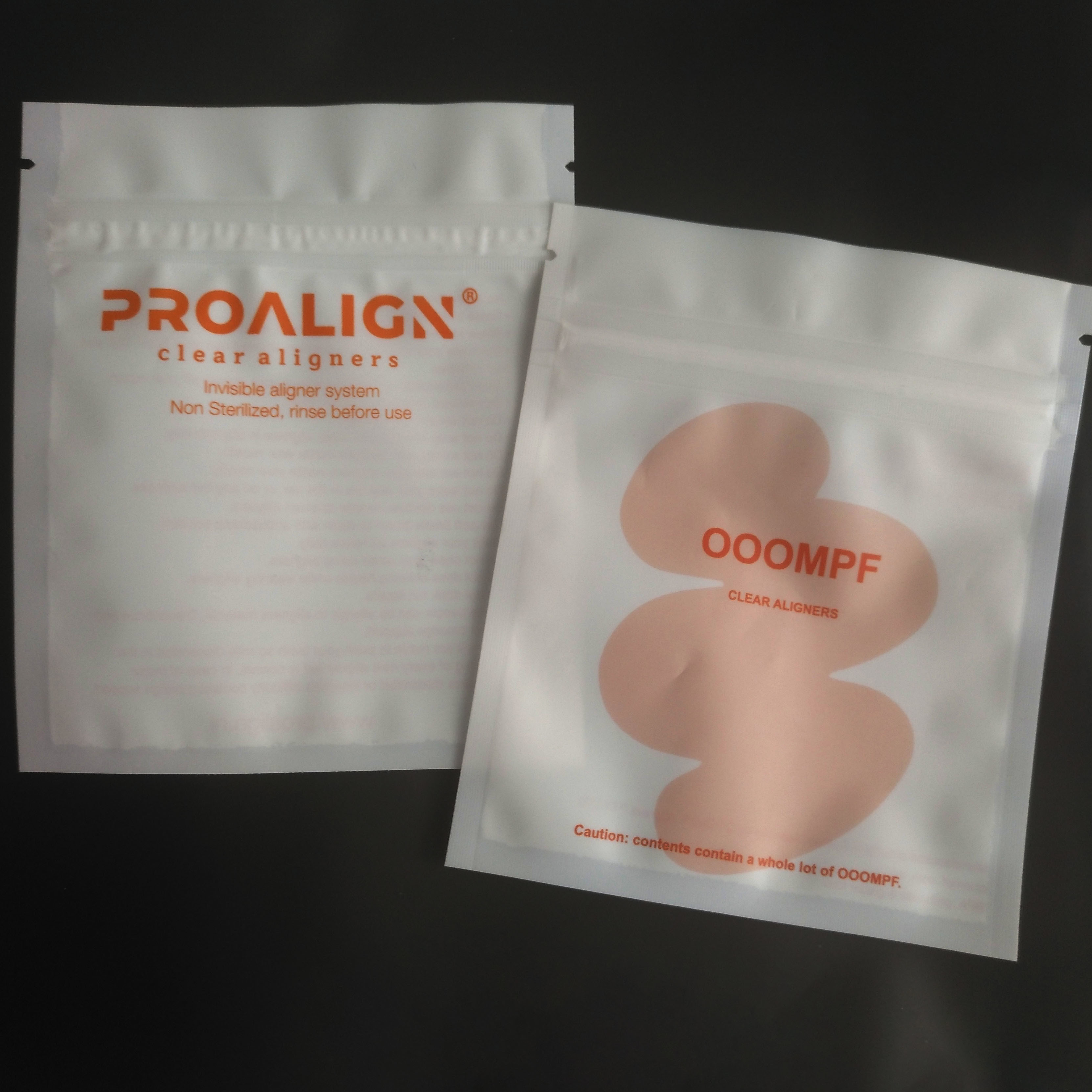 MOPP Vmpet Plastikowe opakowanie z zamkiem błyskawicznym Matowe zęby Clear Aligners ISO