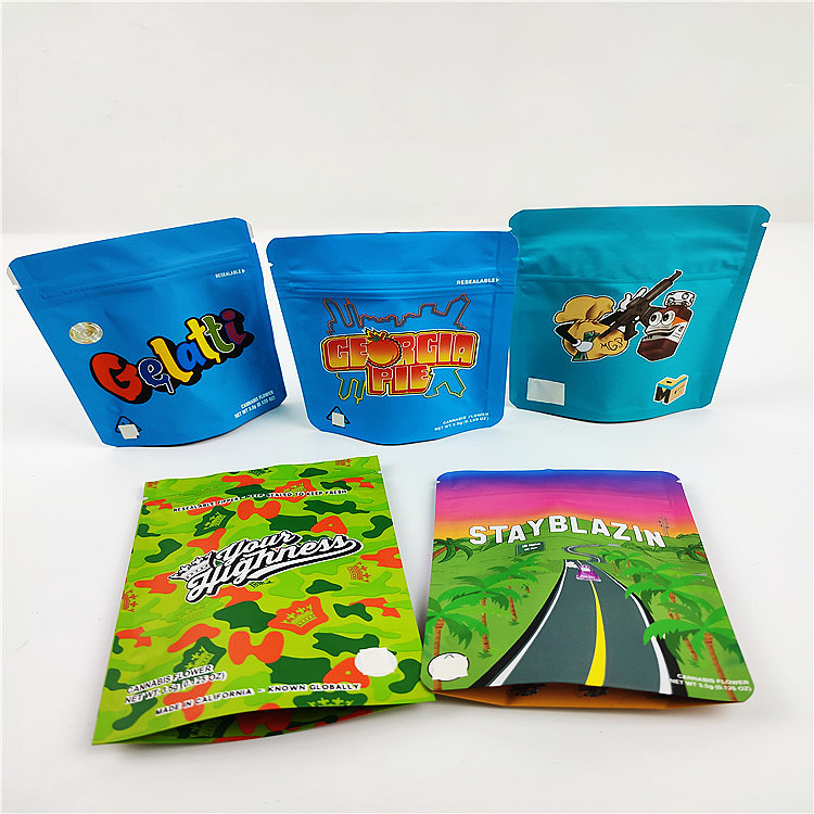 FSC BSCI CMYK Cookie Odporna na zapach torba 3,5g CBD Mylarowe woreczki do pakowania