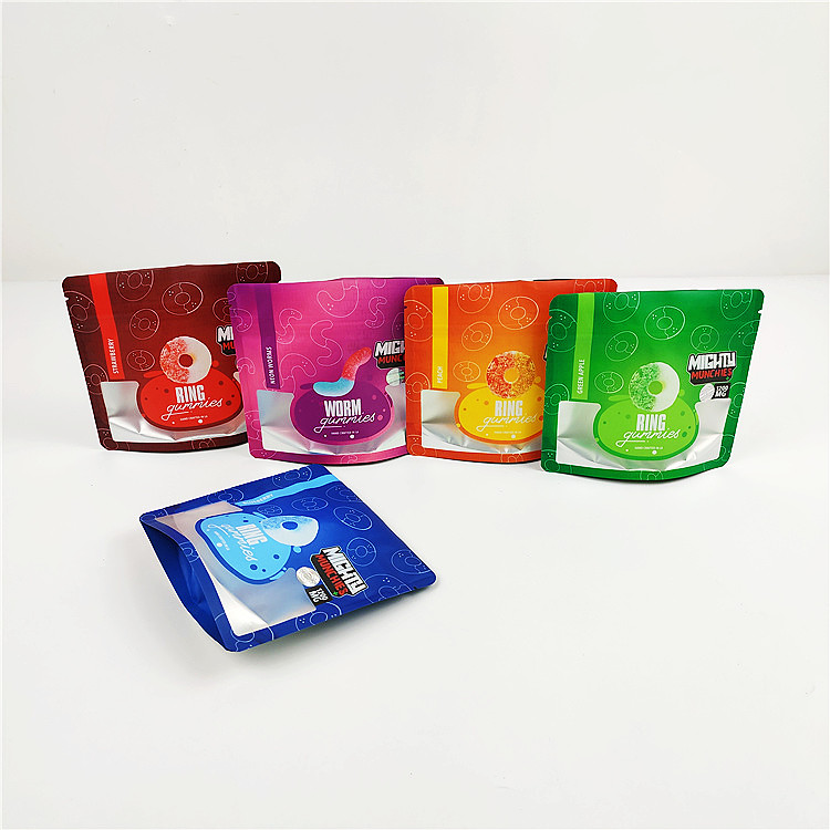14g CBD SGS Odporne na zapach torby foliowe 80mic Gummy Mylar Packaging Bag