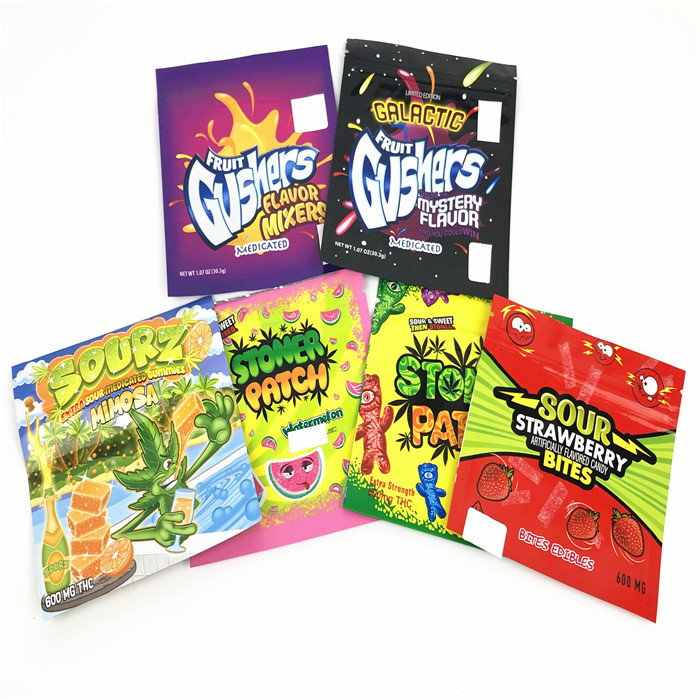 Matowe opakowanie z folii mylarowej 100mic CMYK Opakowanie VMPET CBD woreczek do pakowania