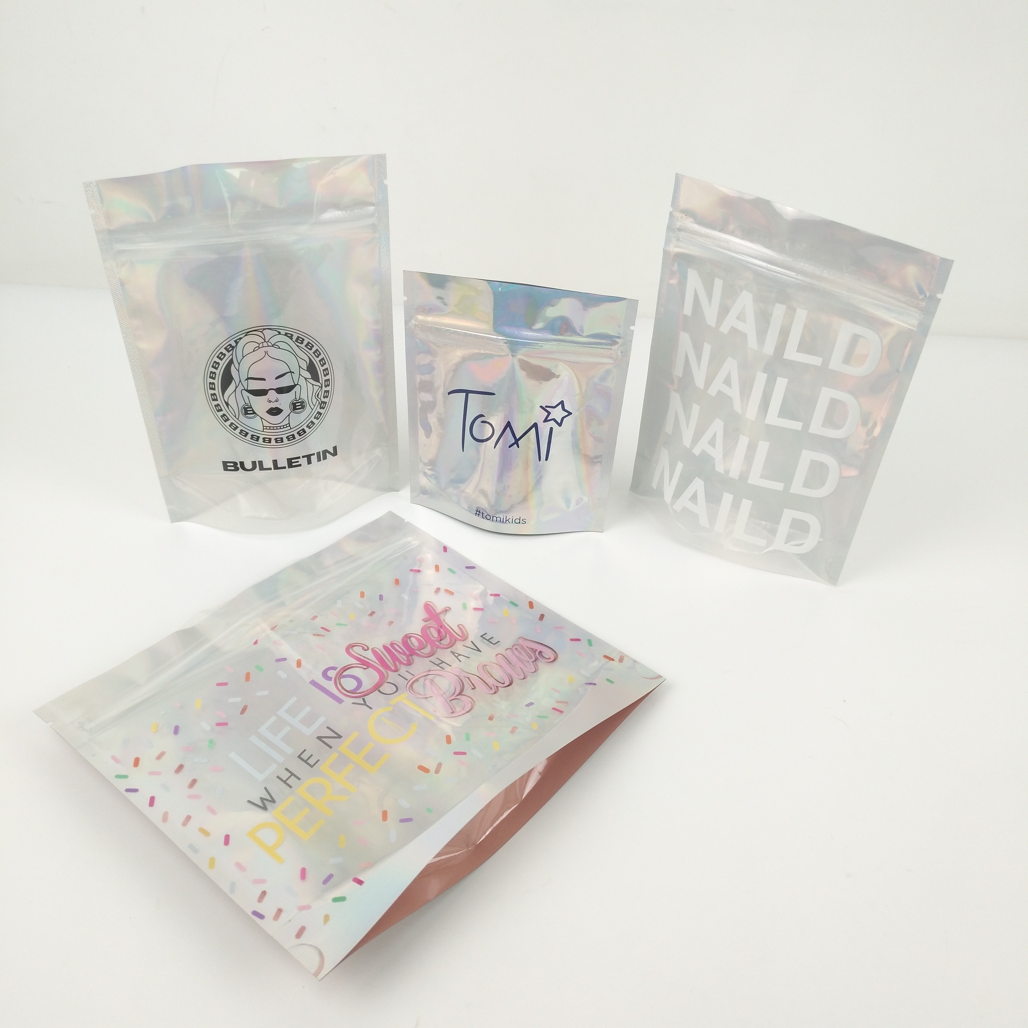 1.2c Mpet CMYK Ziplock Plastikowe torby do pakowania VMPET Grawiura do kosmetyków jubilerskich