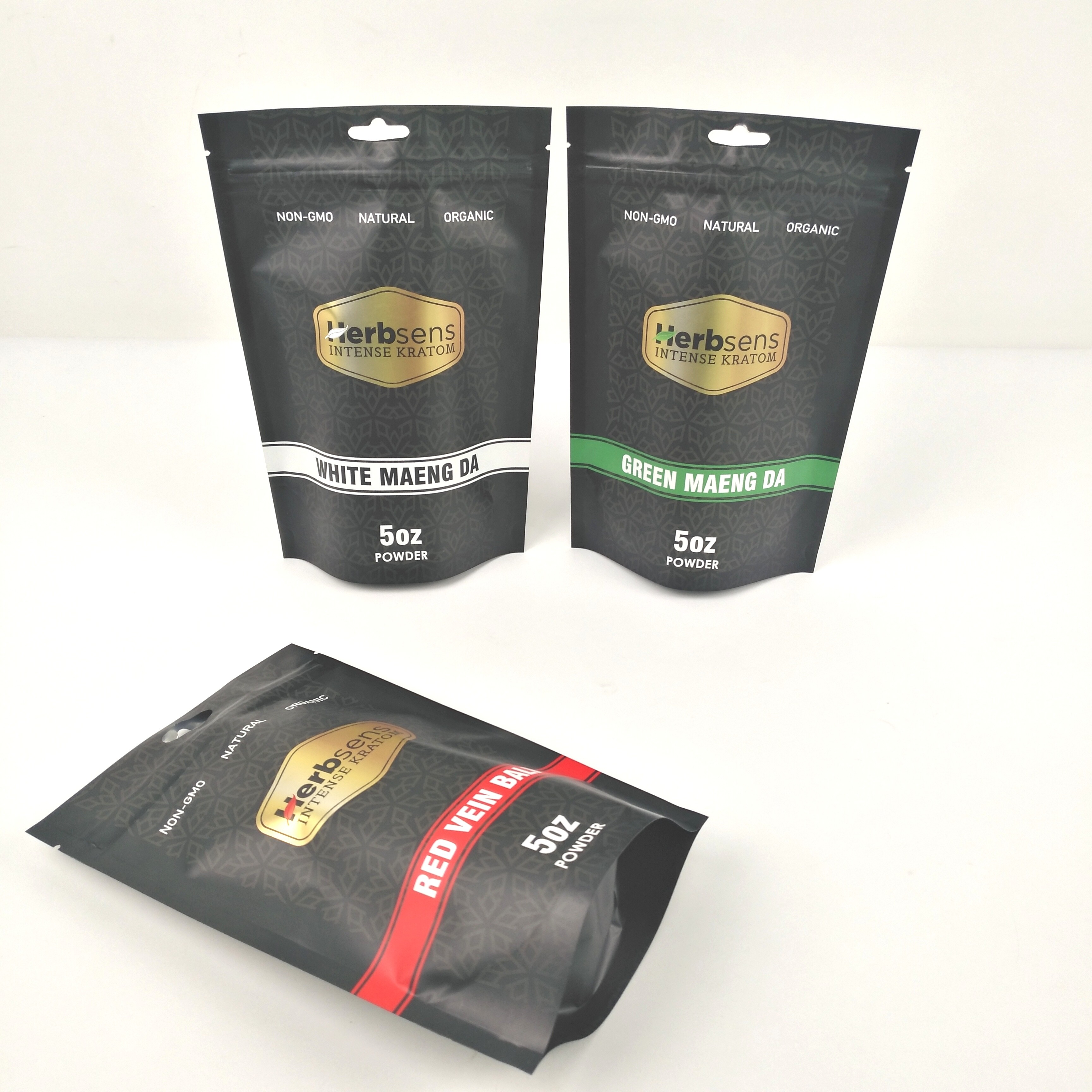 200g Vmpet 10C Laminowane plastikowe woreczki Opakowanie Czarny matowy mop