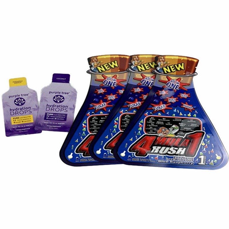 Specjalny kształt niestandardowego nadruku Mylar Soft Touch Plastic Packs Delta 8 Jadalny pokrowiec kosmetyczny szampon w saszetce