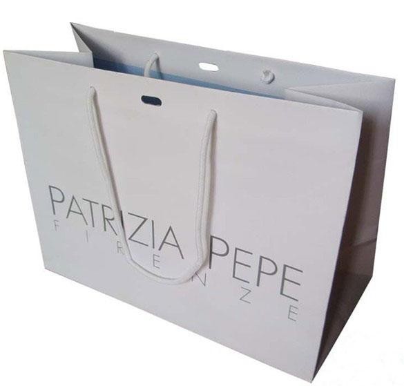 Duży biały papier pakowy Dostosowane torby papierowe z otworem w środku