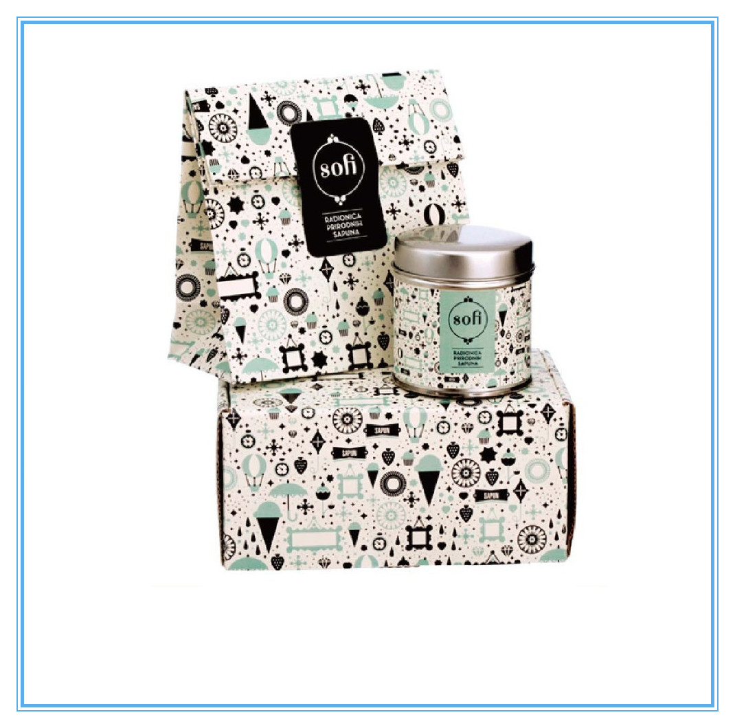 Modne składane pudełko kartonowe na mydło / biżuterię z pokrywką