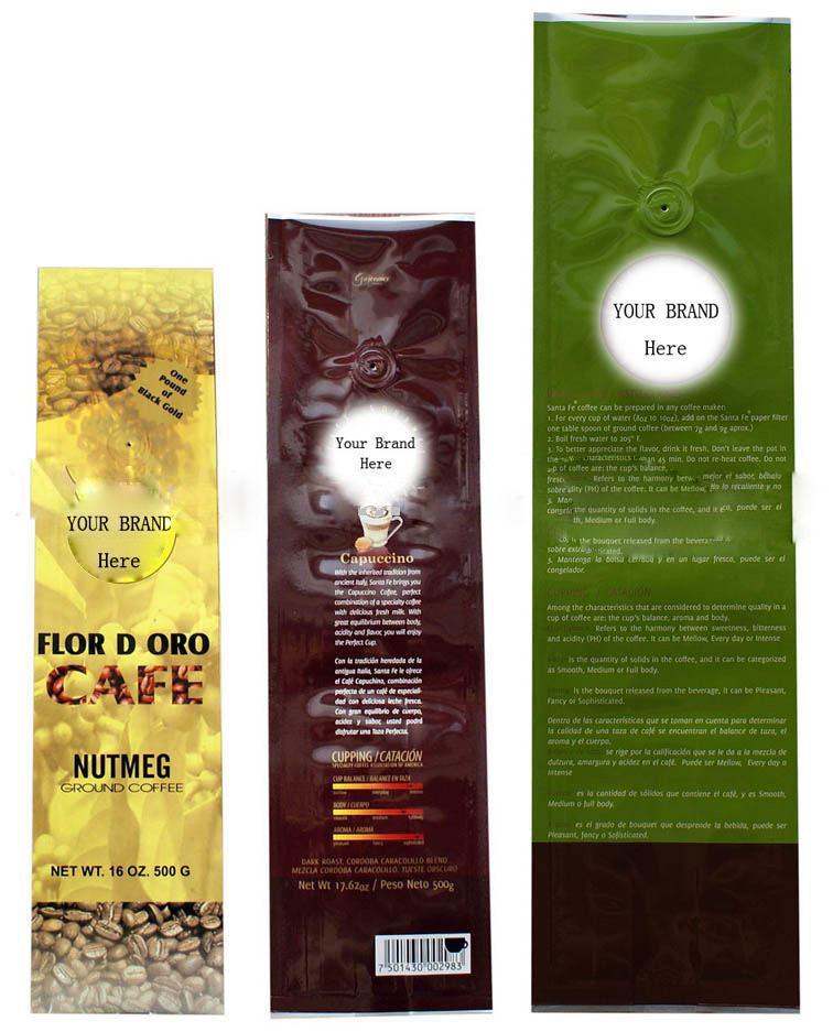 Niestandardowe torebki z tworzywa sztucznego z woreczkami z bocznym klinem do odgazowywania