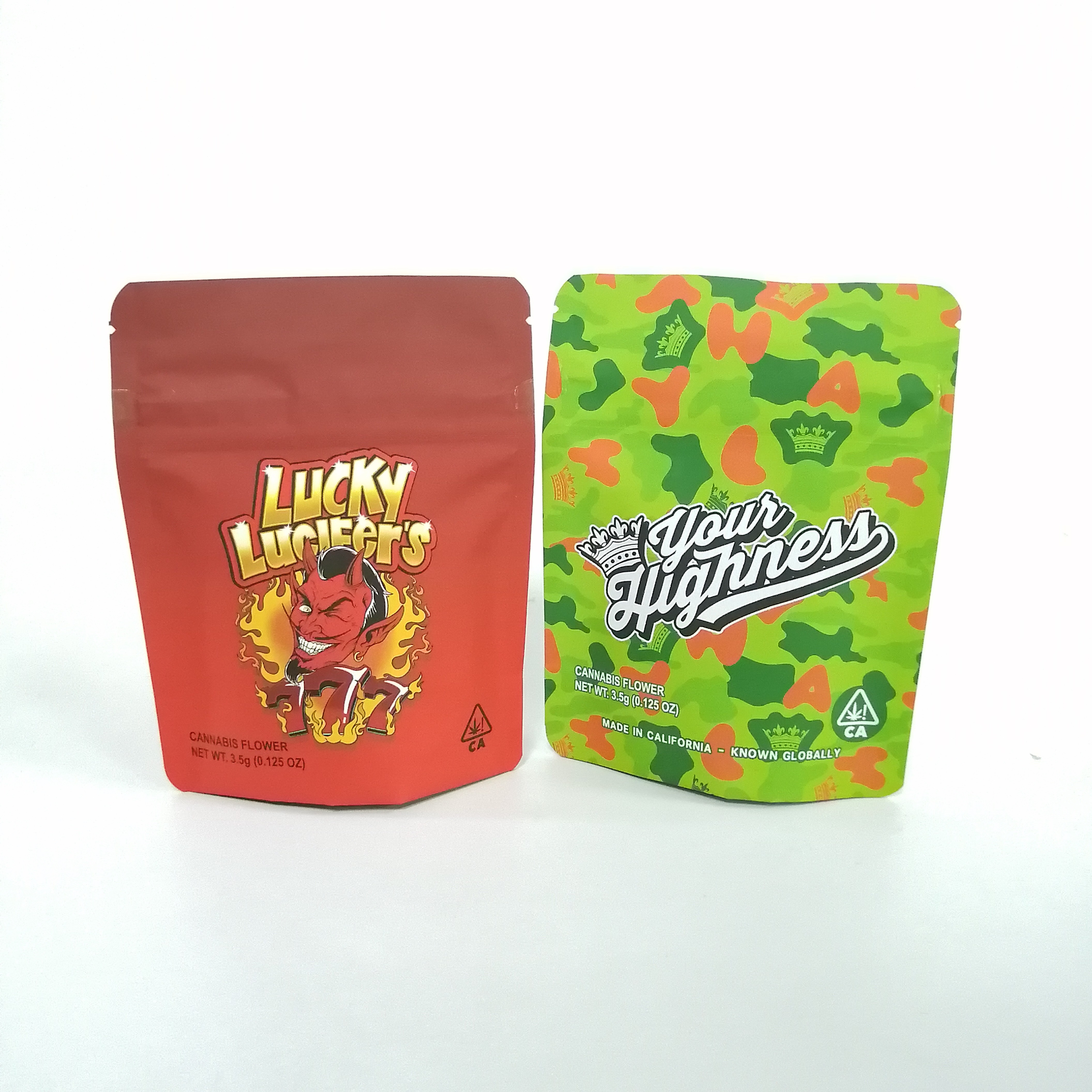 Opakowania jadalne Soft Touch Torby na żywność 3,5g Stand Up Pochon z zamkiem błyskawicznym