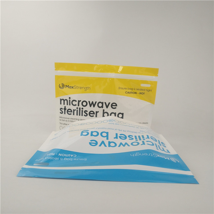 Błyszczący Stand Up Pouch Miesięczny kubek Sterylizacja Torba do pakowania żywności dla niemowląt