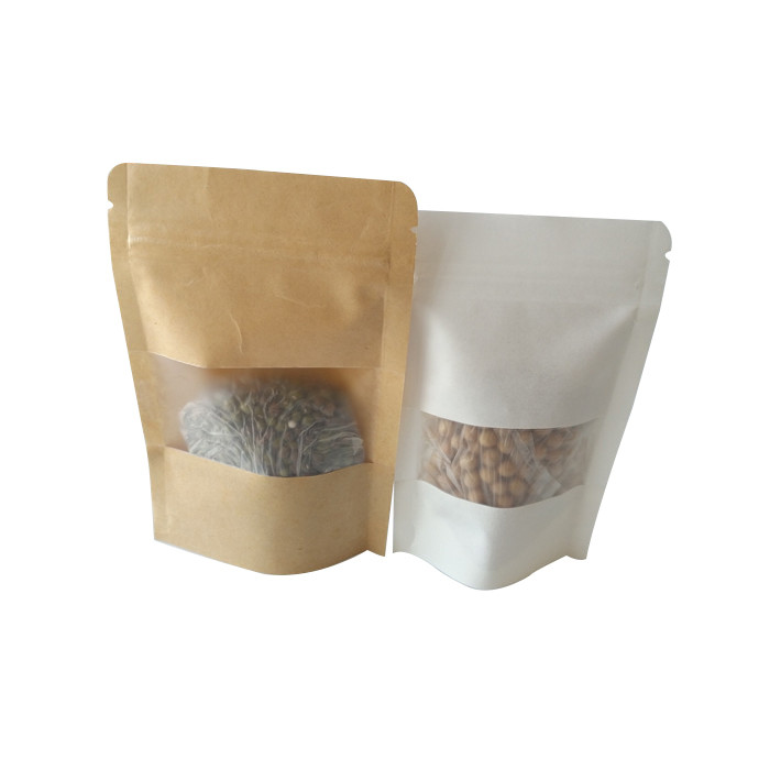 Opakowanie do wielokrotnego użytku Snack Bag Opakowanie niestandardowe Kraft Food Stand Up Pouch Certyfikowane