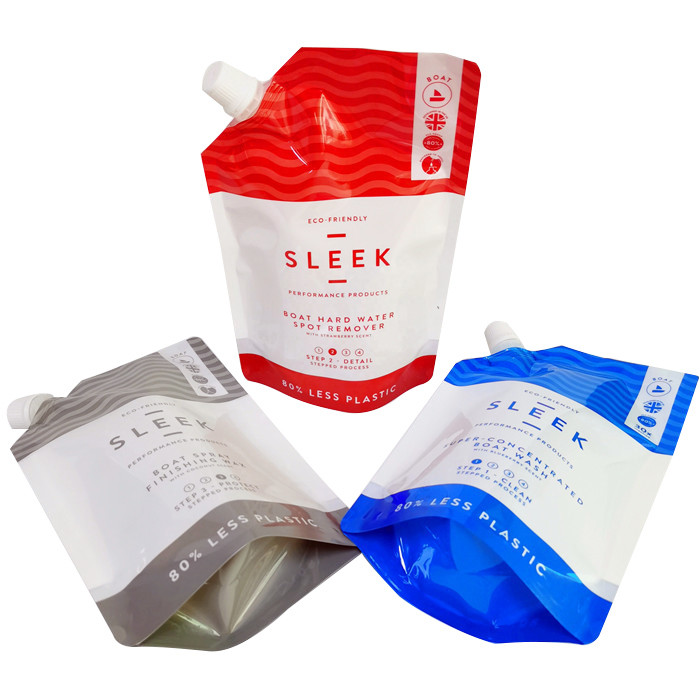 CMYK Pantone worek na wylewkę 240mic wklęsły woreczek z wylewką stojącą