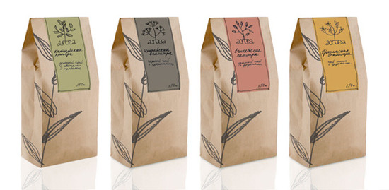 Torby na herbatę z recyklingu na suwak Opakowania kwadratowe Bottom Brown