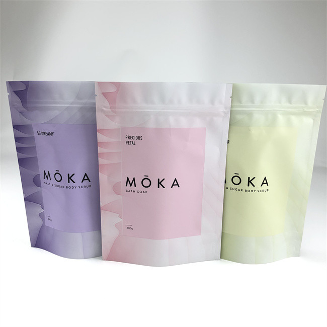 Druk wklęsły Plastikowe torby do pakowania soli do kąpieli wielokrotnego zamykania matowe