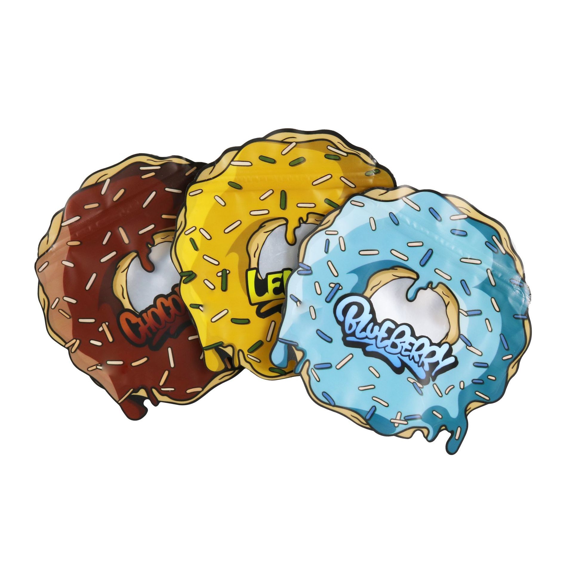 Okrągły okrągły nieregularny, zamykany, wycinany, wycinany worek Mylar Niestandardowy kształt 3,5 7 gramów