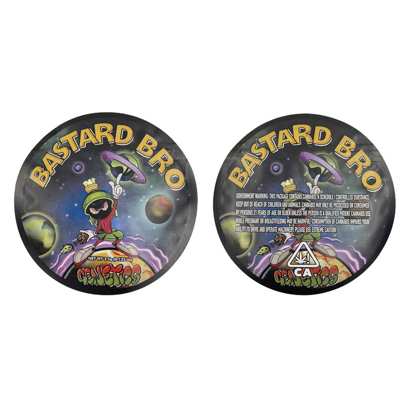 Mieszane koło Jadalne w kształcie wykrojnika Torba do pakowania z folii Mylar Odporny na zapach 3,5 g