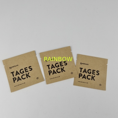 Niestandardowe logo Heat Seal 3 Side Seal Bag Płaski papier pakowy Torba z folii aluminiowej