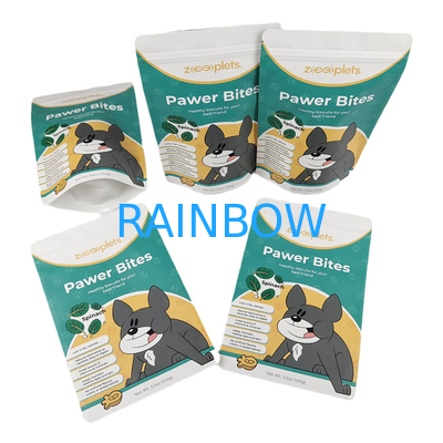 Sprzedaż hurtowa Sprzedaż hurtowa na zamówienie Stand Up Re-Sealable Mylar Bags Digital Print Kraft Paper Pouch for Pet Dog Cat Food