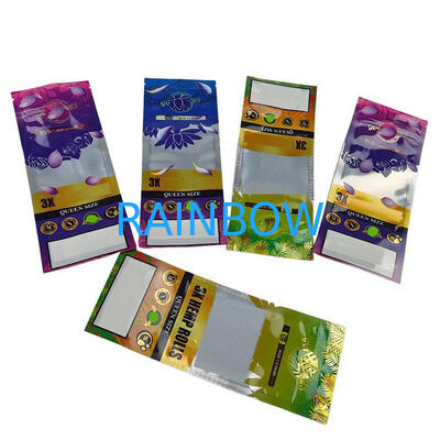 Ziplock Zipper Doypack Plastic Bags Grabba Leaf Zipper Sachet Cigar Packaging Plastic Wrappers With Paper Display Box