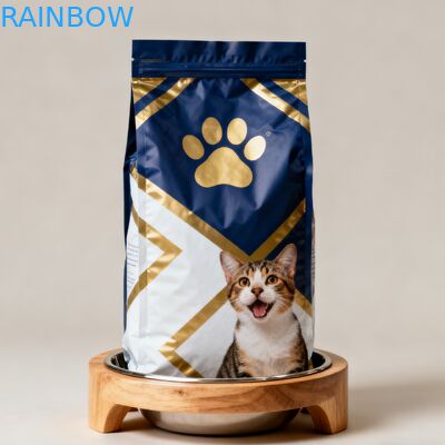 Niestandardowe biodegradowalne opakowania na karmę dla zwierząt, worki Mylar z bocznymi zakładkami, torebki na karmę dla psów i kotów, torby z zamkiem błyskawicznym i zaworem