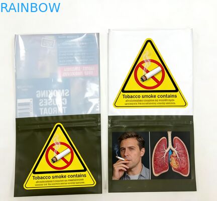 Wstępnie zwinięty worek Ziplock Opakowanie do żywności jadalnej, spożywczej, zgrzewany z trzech stron, plastikowy do tytoniu, worek Mylar