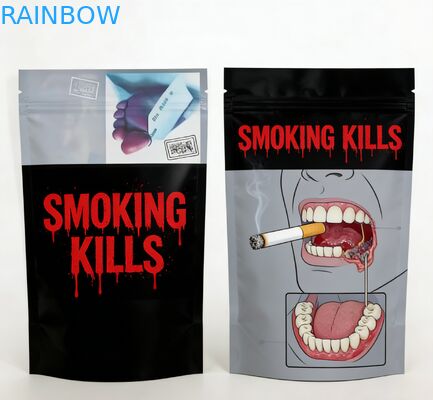 Niestandardowe drukowane, spożywcze, zapachoszczelne torebki Mylar Ziplock Stand Up Pouch do pakowania przekąsek