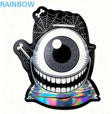 Niestandardowe worki Mylar z zamki z zamkniętymi zamkami i holograficznym wzornictwem do pakowania przekąsek