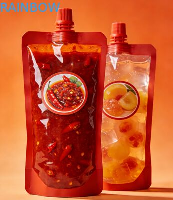 Szczelna torebka z wylewką 150ml 200ml 300ml Doypack Food Grade sos chili galaretka sok torba na żywność dla dzieci woreczek z wylewką stojącą