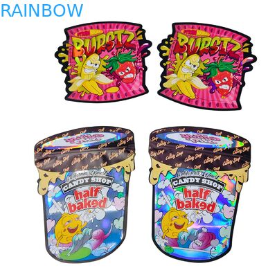 Niestandardowo wydrukowane 1/8 oz 1/4 oz 1/2 oz 1oz 1lb Mylar Herb Flower Candy Packaging Child Resistant Zipper Smell Proof Bags 3.5 Mylar Bag