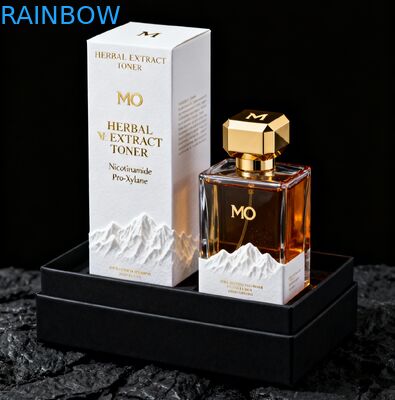 Biodegradowalne pudełko kosmetyczne z własnym nadrukiem, tłoczeniem i złotym tłoczeniem na prezent perfumeryjny